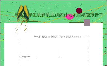 軟件的創(chuàng)新創(chuàng)業(yè)結(jié)題報(bào)告