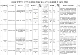 江蘇省高等學(xué)校創(chuàng)業(yè)創(chuàng)新計劃項目