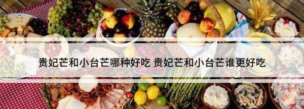 小臺芒和貴妃芒的區(qū)別,小臺芒和貴妃芒哪個好吃圖2