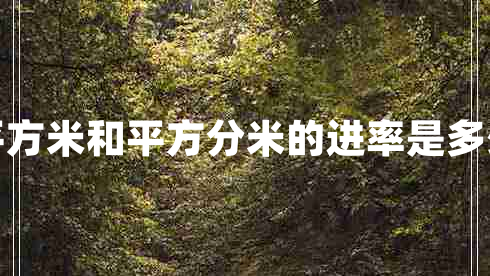 平方米和平方分米的進率是多少