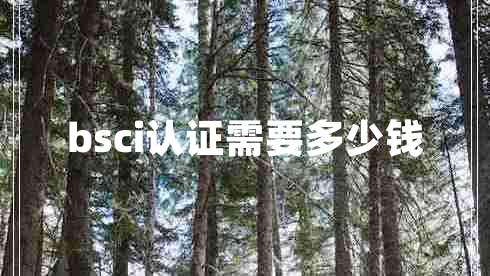 bsci認證需要多少錢
