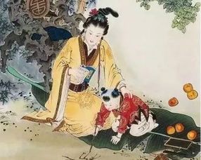 畫荻教子典故