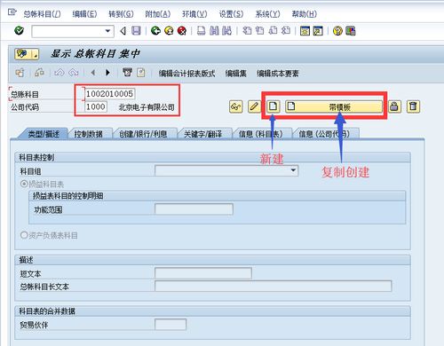 sap創(chuàng)建會計科目的代碼
