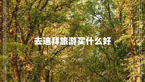 去迪拜旅游買什么好