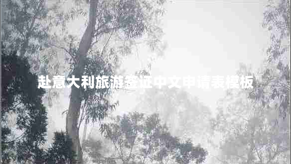 赴意大利旅游簽證中文申請(qǐng)表模板