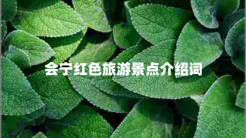 會寧紅色旅游景點(diǎn)介紹詞