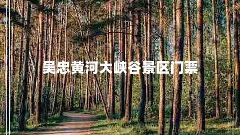 吳忠黃河大峽谷景區(qū)門(mén)票