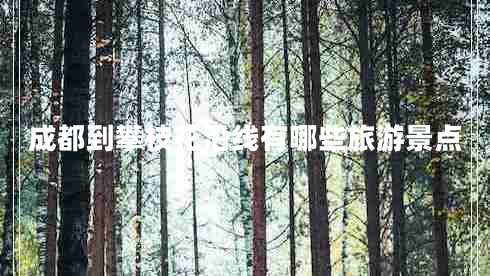 成都到攀枝花沿線有哪些旅游景點