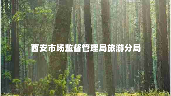 西安市場監(jiān)督管理局旅游分局