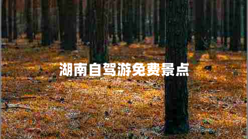 湖南自駕游免費(fèi)景點(diǎn)