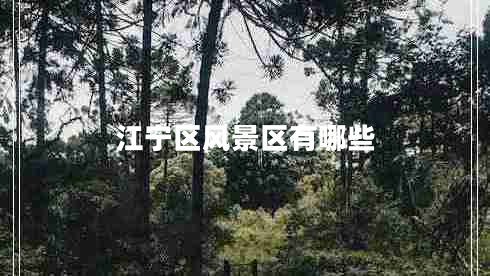 江寧區(qū)風景區(qū)有哪些