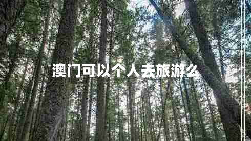 澳門可以個人去旅游么