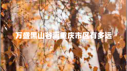 萬盛黑山谷離重慶市區(qū)有多遠