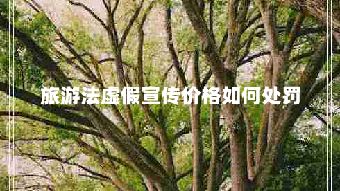旅游法虛假宣傳價格如何處罰