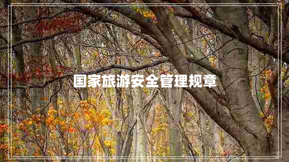 國(guó)家旅游安全管理規(guī)章