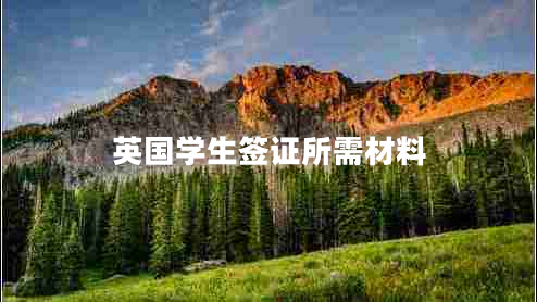 英國(guó)學(xué)生簽證所需材料