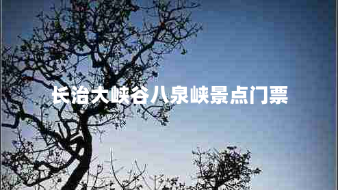 長治大峽谷八泉峽景點門票