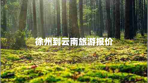 徐州到云南旅游報價