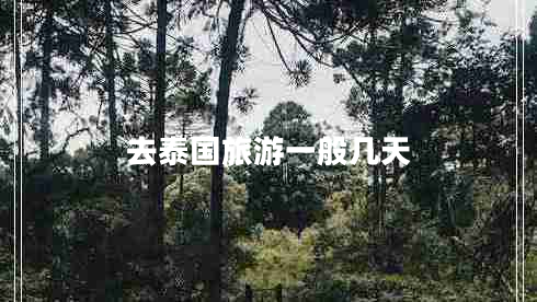 去泰國(guó)旅游一般幾天