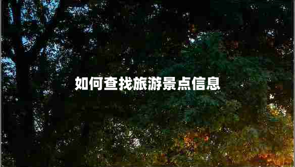 如何查找旅游景點信息