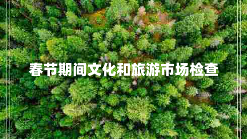 春節(jié)期間文化和旅游市場檢查