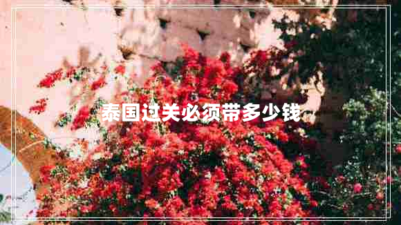 泰國過關(guān)必須帶多少錢