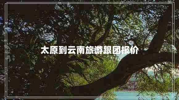 太原到云南旅游跟團報價