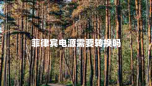 菲律賓電源需要轉(zhuǎn)換嗎