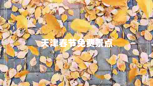 天津春節(jié)免費景點