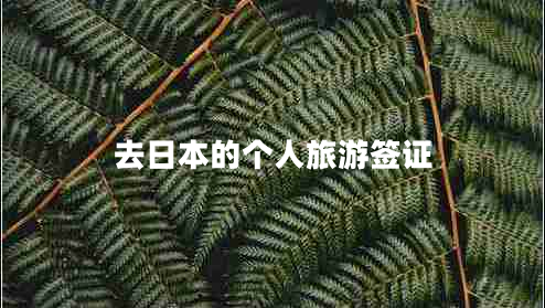 去日本的個人旅游簽證