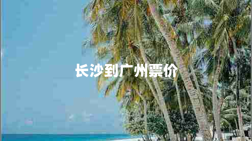 長沙到廣州票價