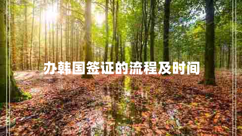 辦韓國(guó)簽證的流程及時(shí)間