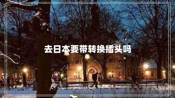 去日本要帶轉(zhuǎn)換插頭嗎