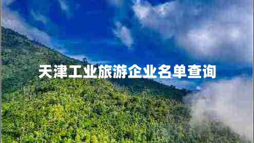 天津工業(yè)旅游企業(yè)名單查詢