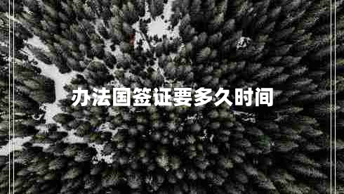 辦法國簽證要多久時間