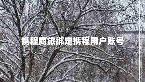 攜程商旅綁定攜程用戶賬號
