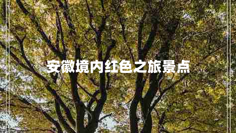 安徽境內(nèi)紅色之旅景點(diǎn) 安徽境內(nèi)紅色之旅景點(diǎn)