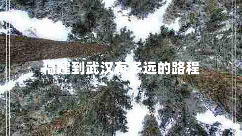福建到武漢有多遠(yuǎn)的路程