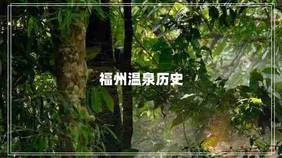 福州溫泉?dú)v史