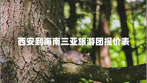 西安到海南三亞旅游團報價表