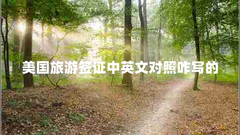 美國旅游簽證中英文對照咋寫的