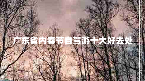 廣東省內春節(jié)自駕游十大好去處