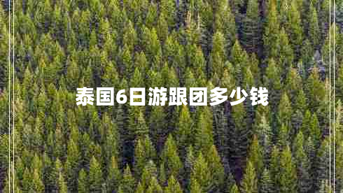 泰國(guó)6日游跟團(tuán)多少錢(qián)