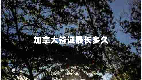加拿大簽證最長多久