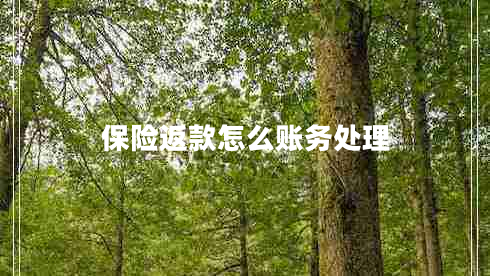保險返款怎么賬務處理