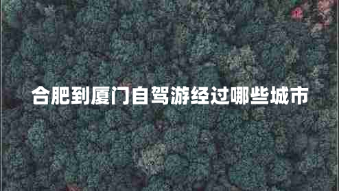 合肥到廈門自駕游經過哪些城市