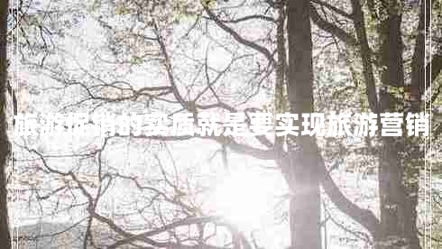 旅游促銷的實(shí)質(zhì)就是要實(shí)現(xiàn)旅游營(yíng)銷