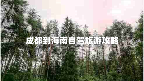 成都到海南自駕旅游攻略