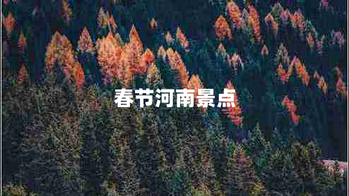 春節(jié)河南景點(diǎn)