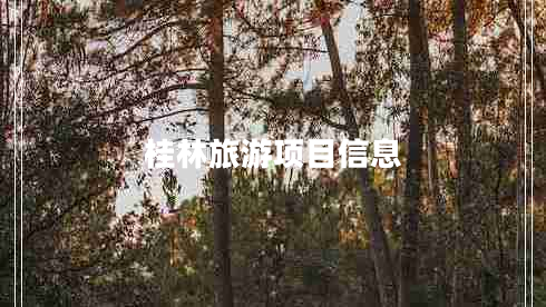 桂林旅游項(xiàng)目信息